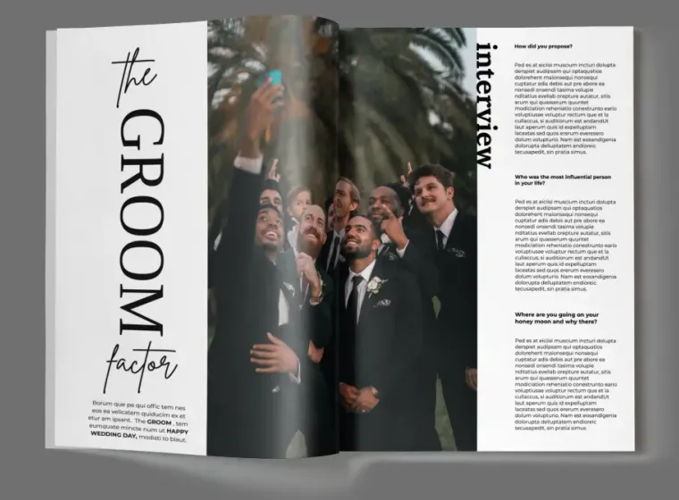 bride groom interview magazine